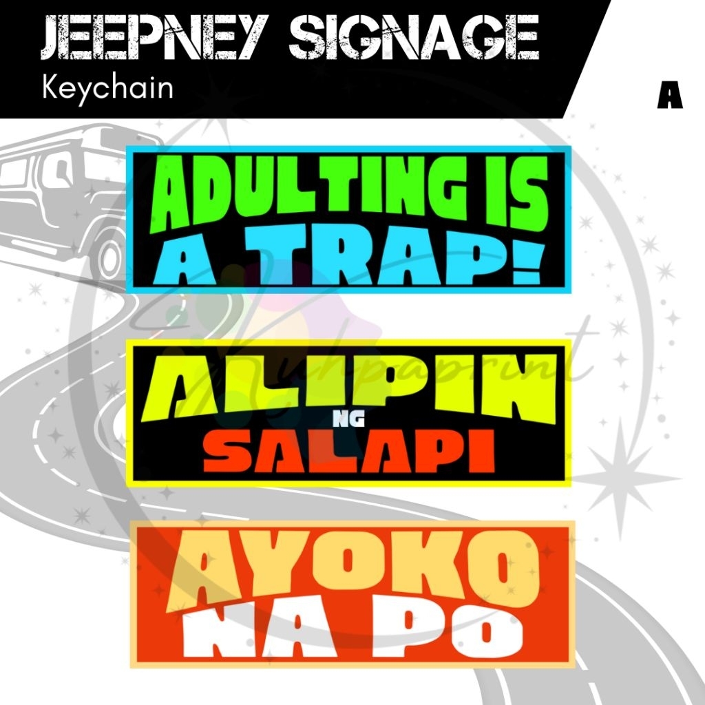 Kuhpaprint_A_witty jeepney signage acrylic keychain | Shopee Philippines
