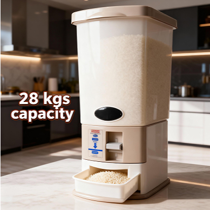 CLEAN CLUB RICE MASTER/ RICE DESPENSER 28 KGS. CAPACITY #806 | Shopee ...