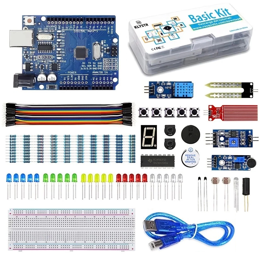 KLYSTR Basic Starter Kit For Arduino Uno R3 With Tutorial Code ...