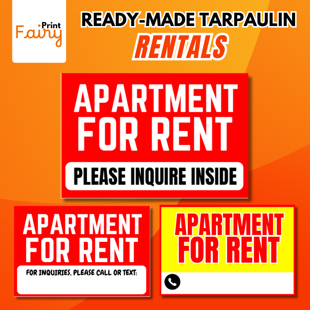 PRINTFAIRY READY-MADE TARPAULIN FOR APARTMENT FOR RENT | Shopee Philippines