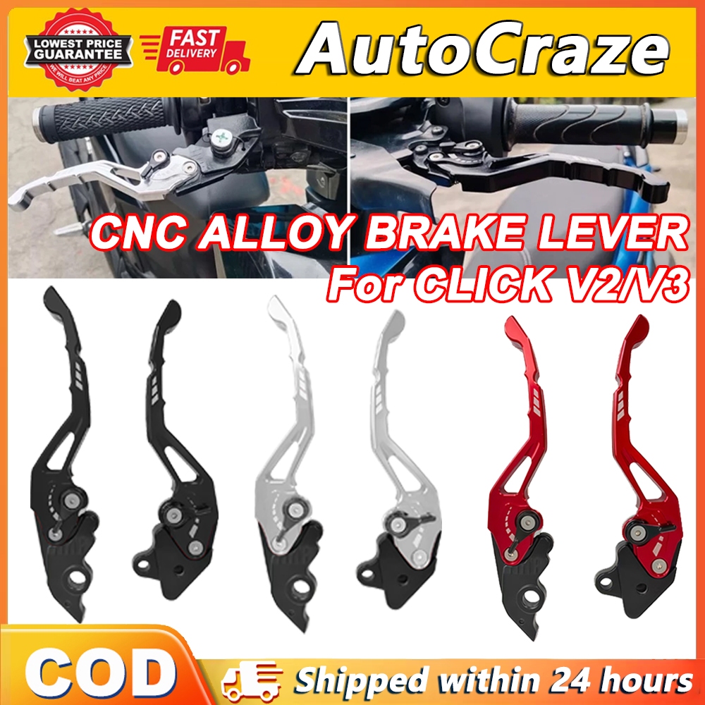 2PCS CLICK V2 / CLICK V3 COMBI CNC ALLOY BRAKE LEVER SET FOR HONDA ...