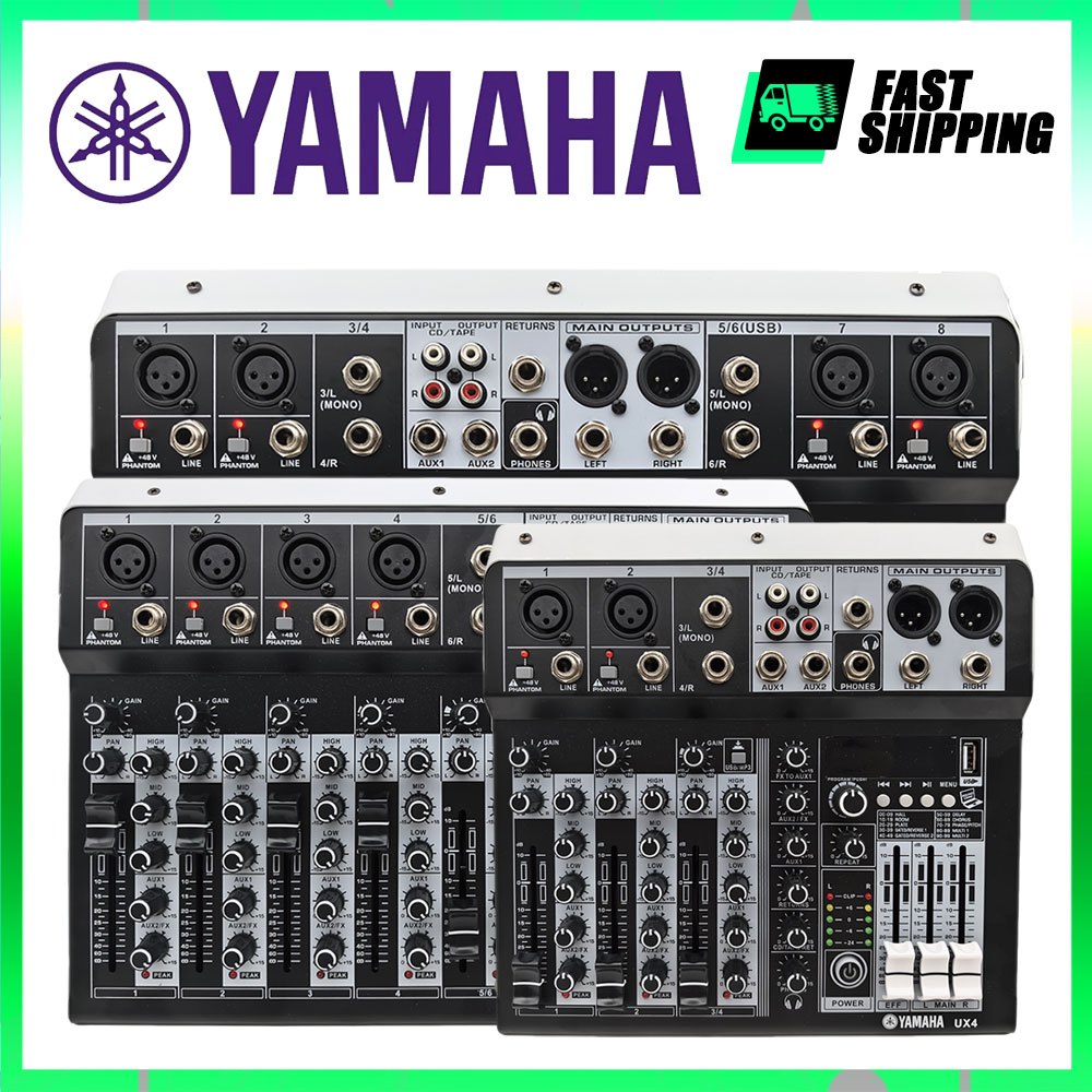 Yamaha Audio Mixer UX4/UX6/UX8 Multi-Function Mixer with 99 DSP Reverb ...