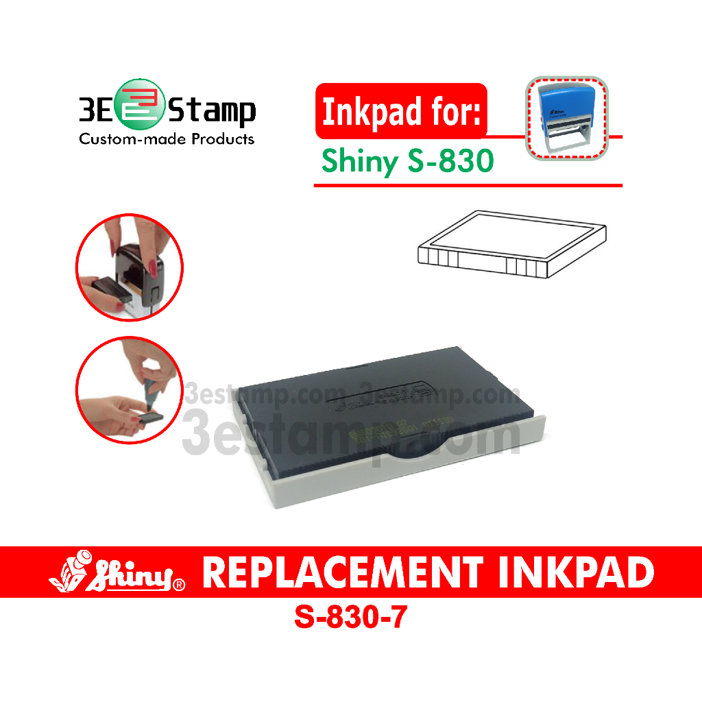 S-830-7 Shiny Replacement Ink Pad for Shiny 830 / S830 / S-830 Self ...
