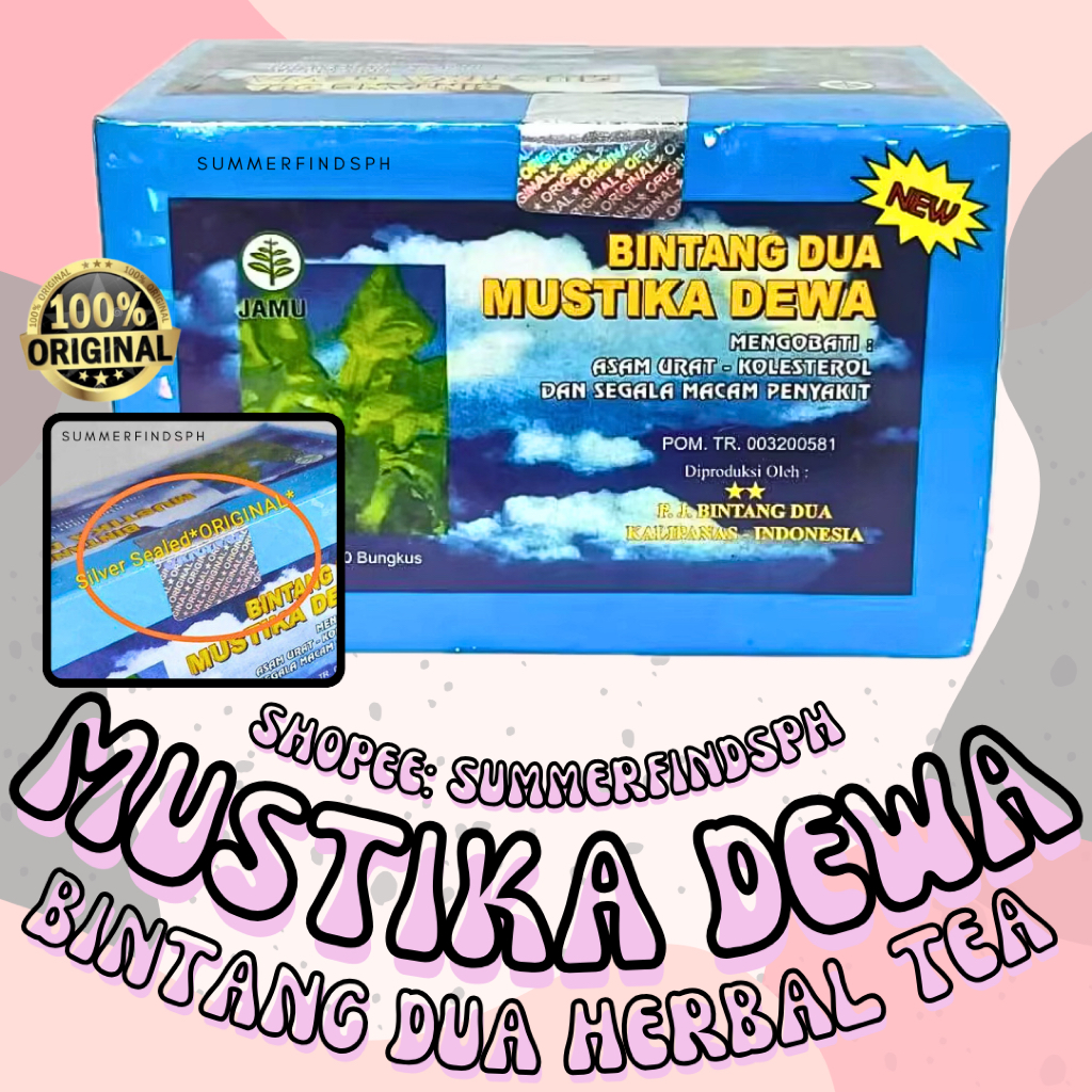 ORIGINAL BINTANG DUA MUSTIKA DEWA HERBAL TEA 20sachets in 1box | Shopee ...