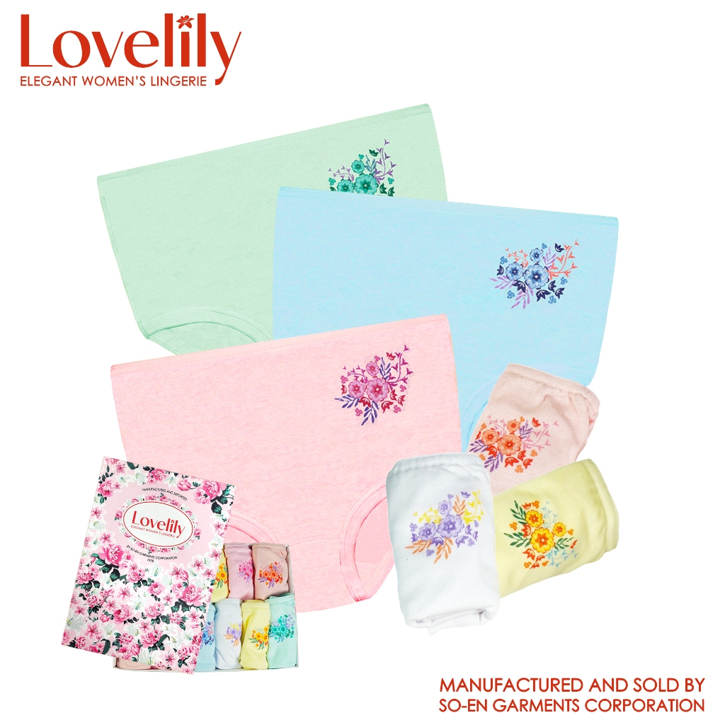 Lovelily 12 in 1 Floral Grace Collection Cotton Rich Full Panty ...