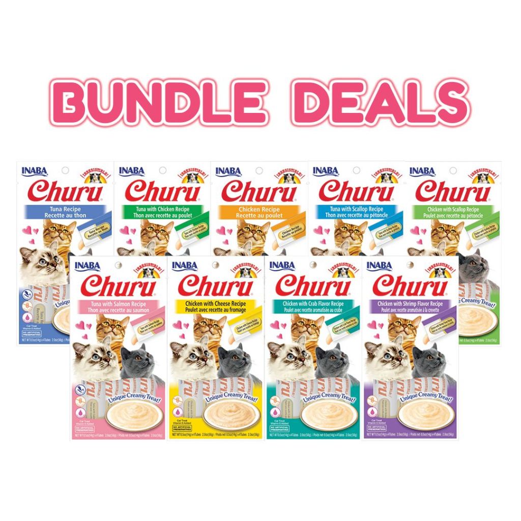Inaba Tuna Churu Cat Treats 14g x 4 Sticks (Bundle of 6) | Shopee ...