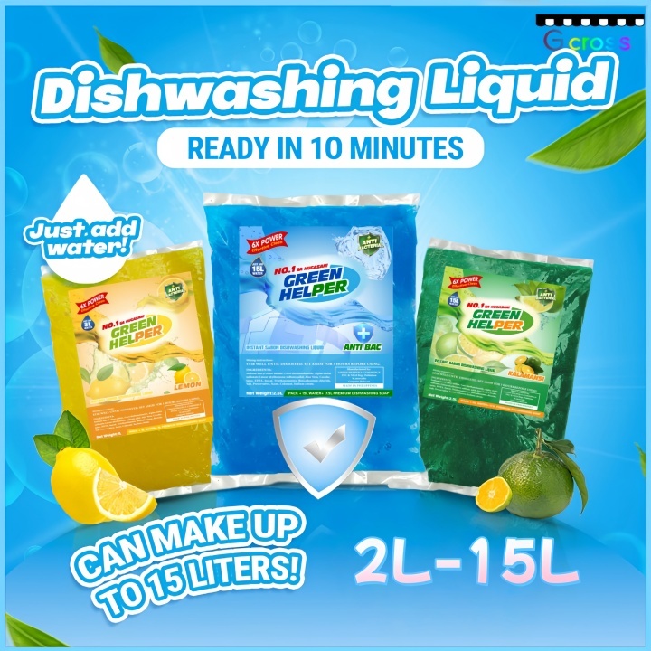 Gcross DIY Dishwashing Liquid Kit Just Add Water For 2L - 15L Easy Mix ...