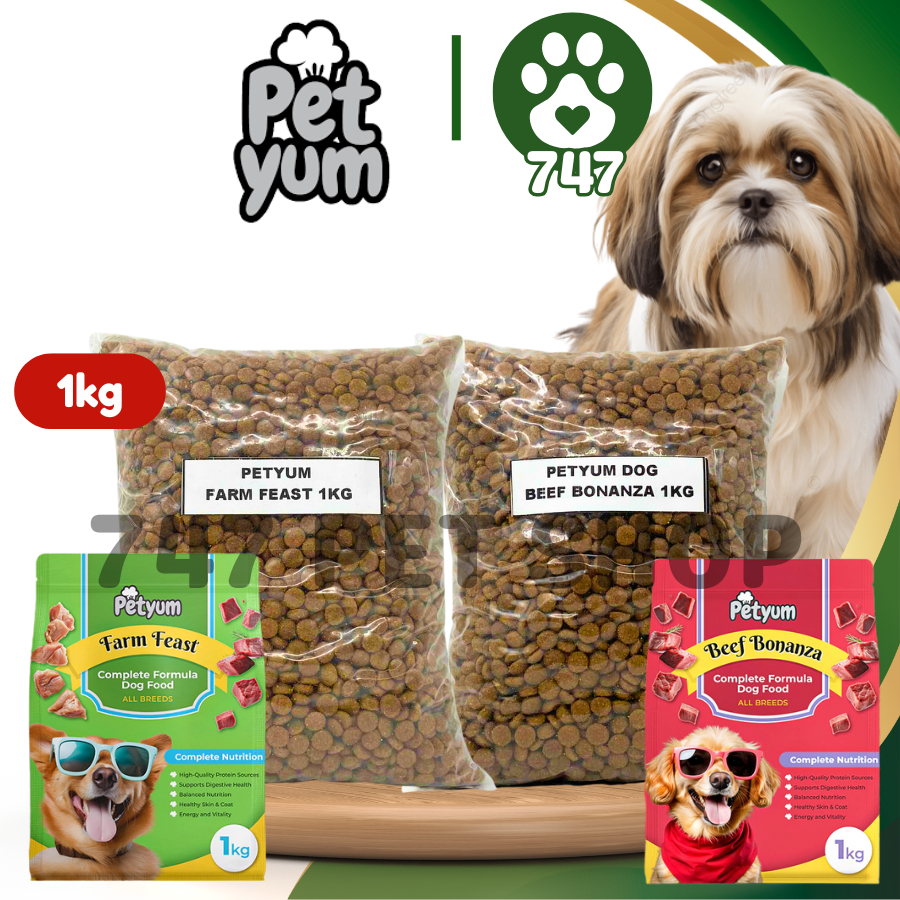 1kg Petyum All Breeds Pet Yum Dog Dogs All Stages Adult Puppy Dry Food ...