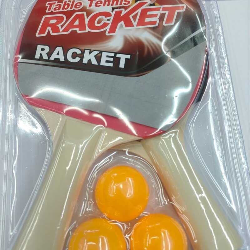 Multi-Color Table Tennis Racket Set with Balls Fun Ping Pong Paddles ...