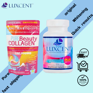 Beauty Powder Collagen Luxcent L-Glutathione & Pure Beauty Collagen Combo   100,000mg Antioxidant Supplement For Skin Glutathione Injectable