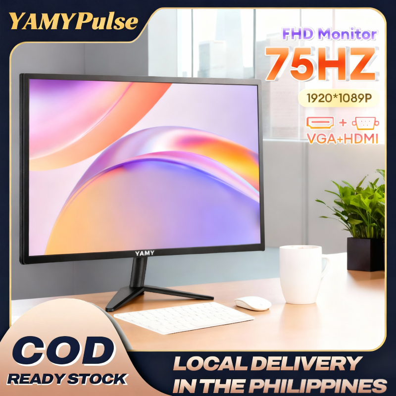 YAMY Monitor PC 19/22/24/27 inch Flat 75Hz desktop ips 2K office ...