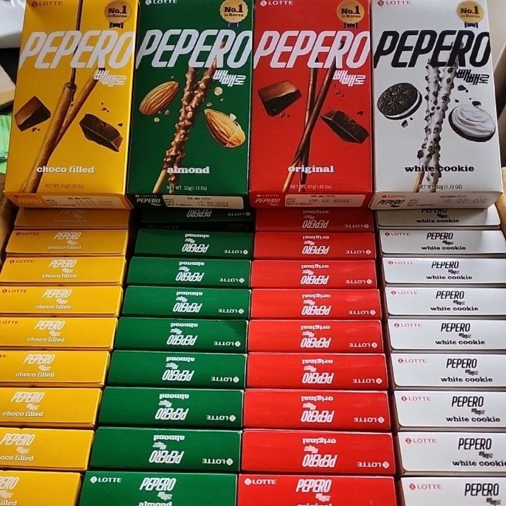 Lotte Pepero mix / Almond10 ,Orignal cookis 10,Choco fild10,White ...