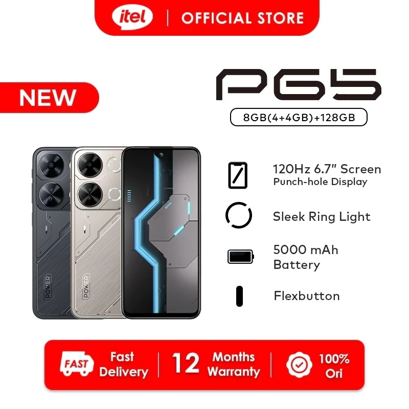 lTEL P65 | 8GB RAM | 128GB ROM | 6.7 Inches IPS LCD, 90Hz | 5000mAh ...