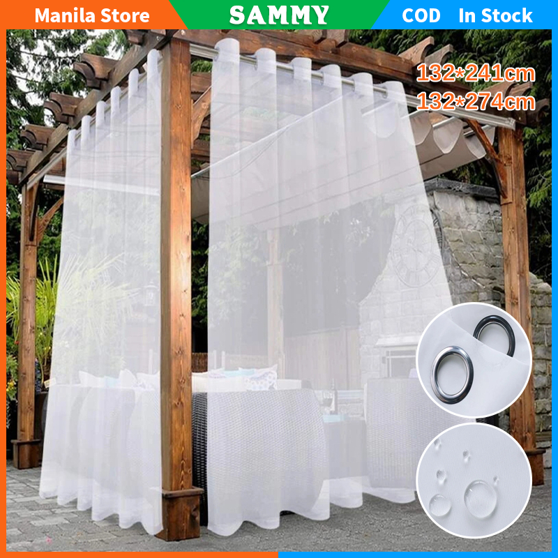132*241cm Curtain Outdoor Terylene Waterproof Window Screen Outdoor ...