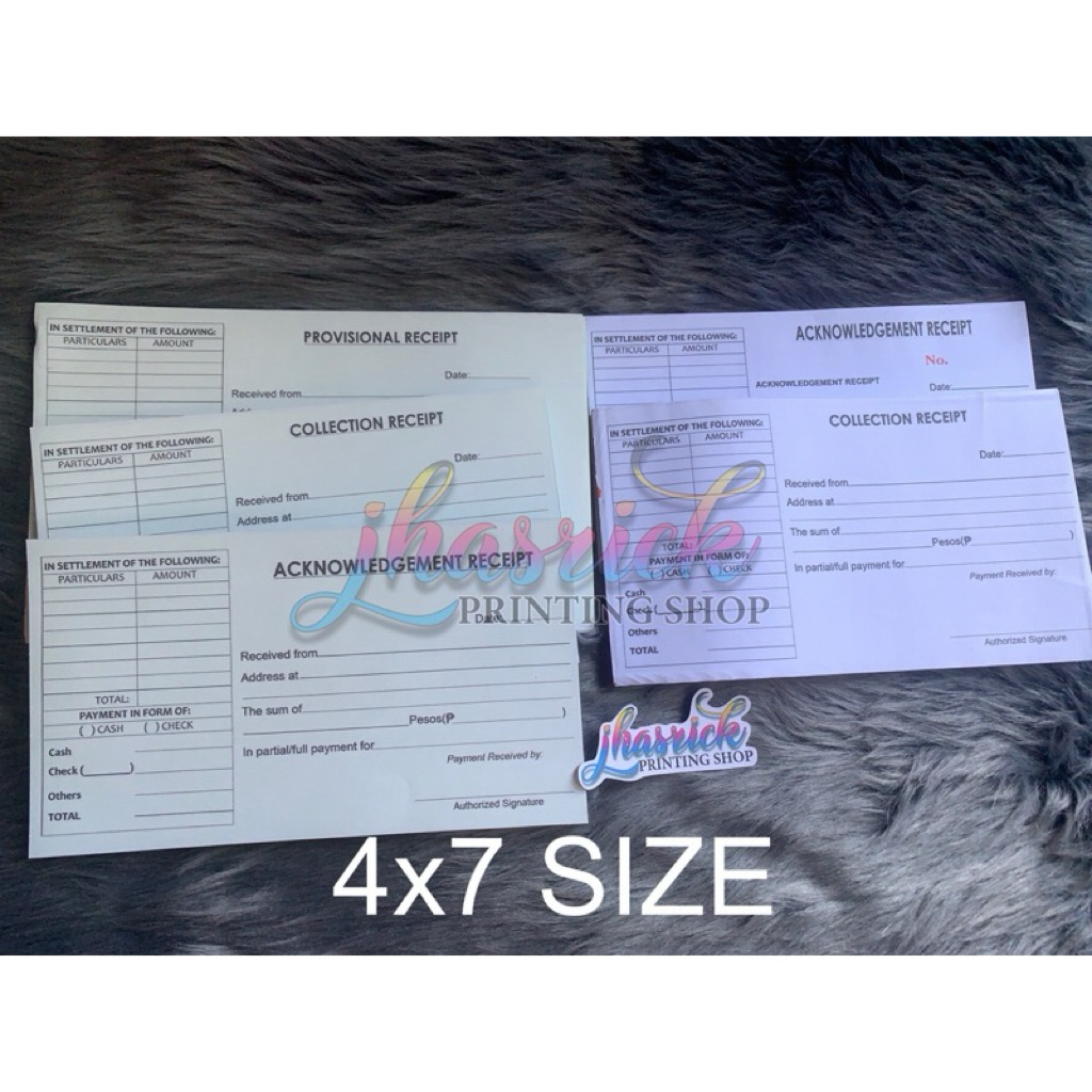 Shop collection receipt for Sale on Shopee Philippines