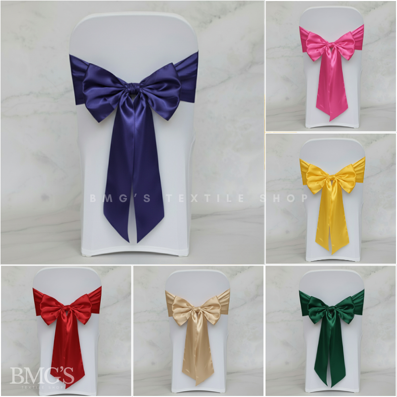 Chair Ribbon Monoblock Chair Ribbon Satin Silk Catering Covers Decor ...