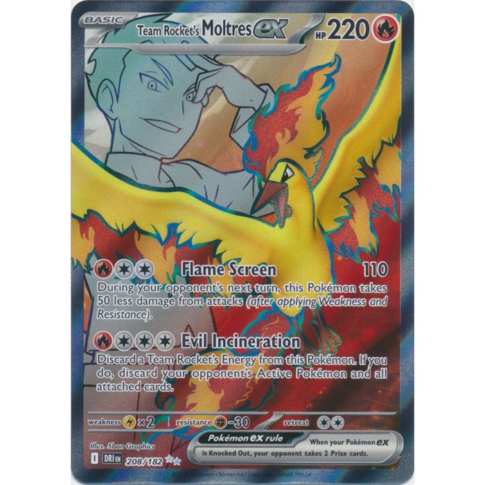 Team Rocket's Moltres ex (Full Art) - 208/182 - SV Destined Rivals ...