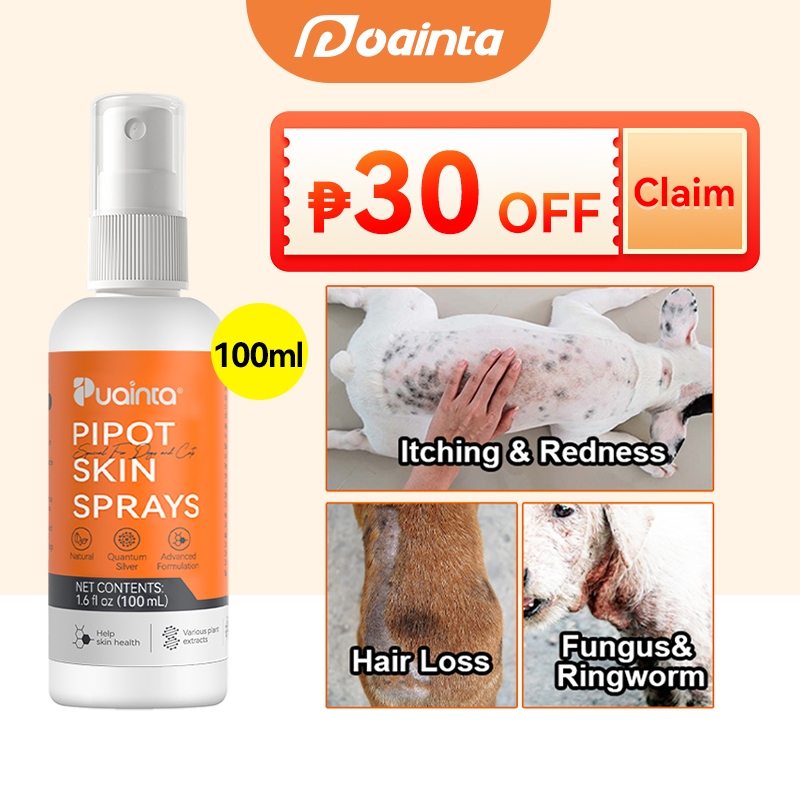 PUAINTA Cat Dog Spray For Skin Disease Itch Relief Fungal Ringworm ...