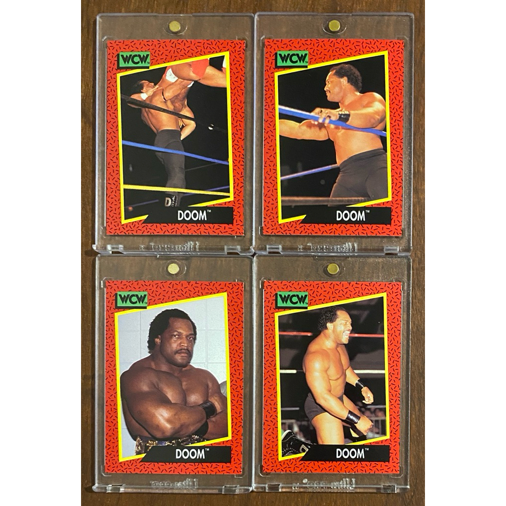 Lot of 4 - Ron Simmons Faarooq RC 1991 WCW Impel Wrestling WWF Rookie ...