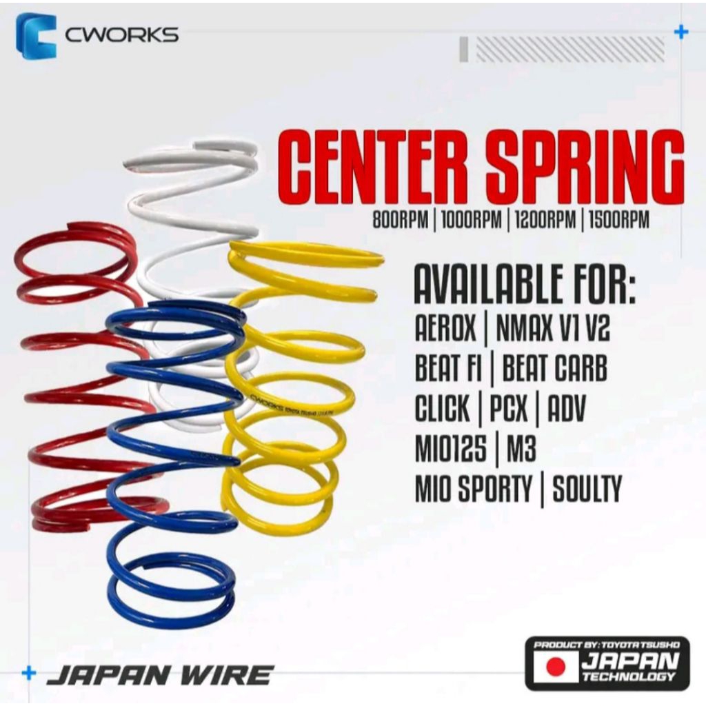 CWORKS CENTER SPRING 800RPM, 1000RPM, 1200RPM, 1500RPM BY Toyota Tsusho ...