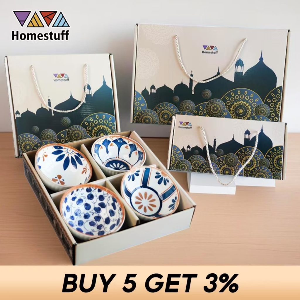 [COD] HOMESTUFF Premium bowl set with beautiful flower motif / Premium ...