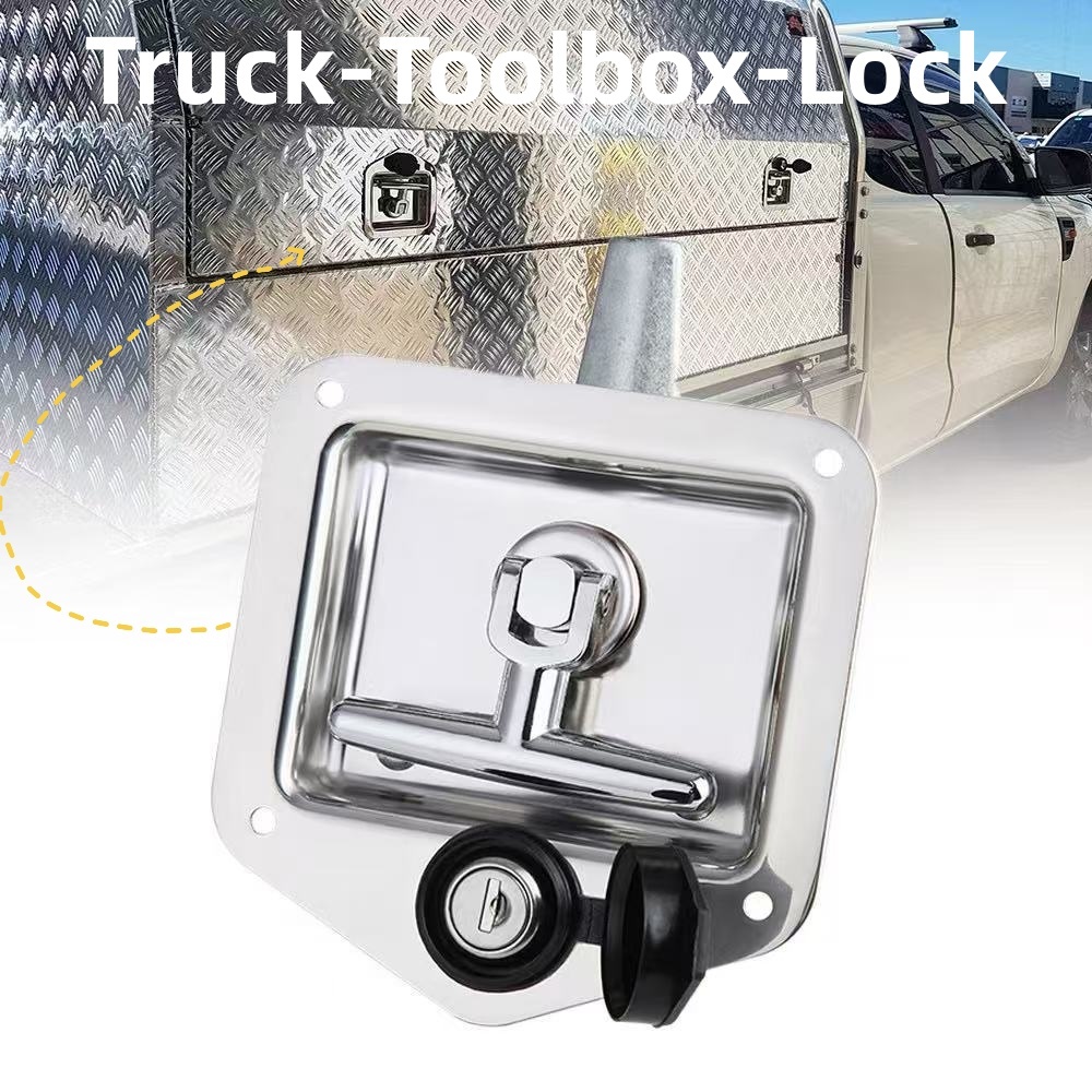 Truck Toolbox Lock Stainless steel folding T handle toolbox lock tool ...