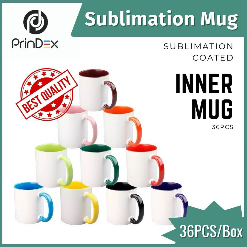 Wholesale! 36Pc/box sublimation coated mugs white mug magic mug inner ...