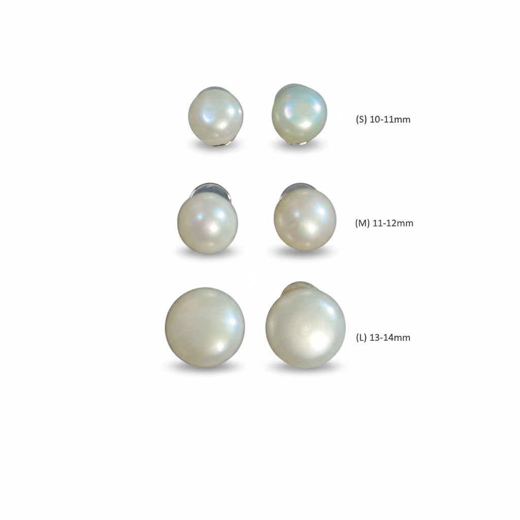 Siopao Pearl Stud earring 14K freshwater pearl earring stainless pakaw ...