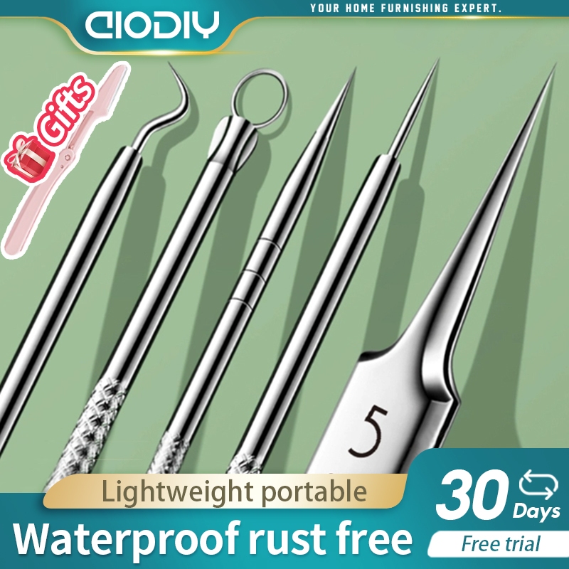 AIODIY 5-in-1 Stainless Steel Acne Tools Blackhead Comedone Remover ...