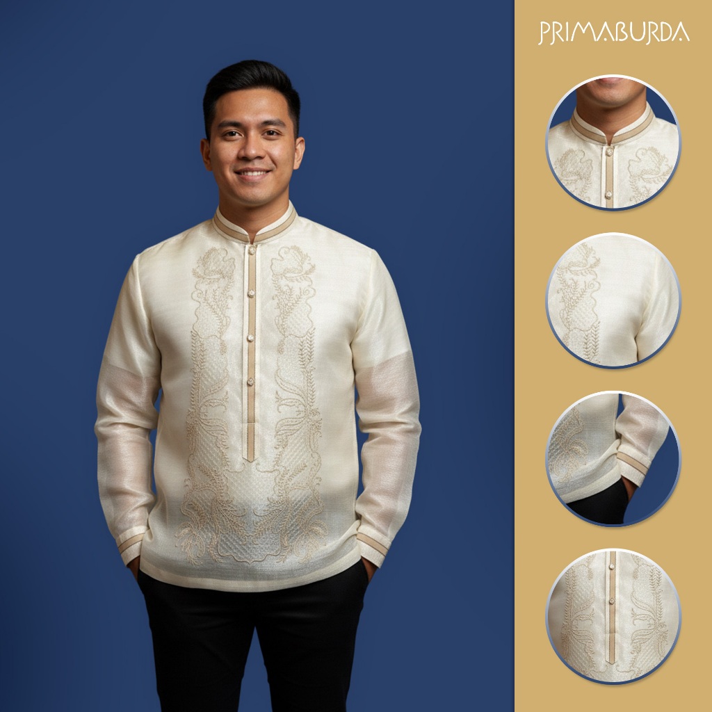 Barong Tagalog for Men with Piña Organza Fabric and Lining (CHINESE ...