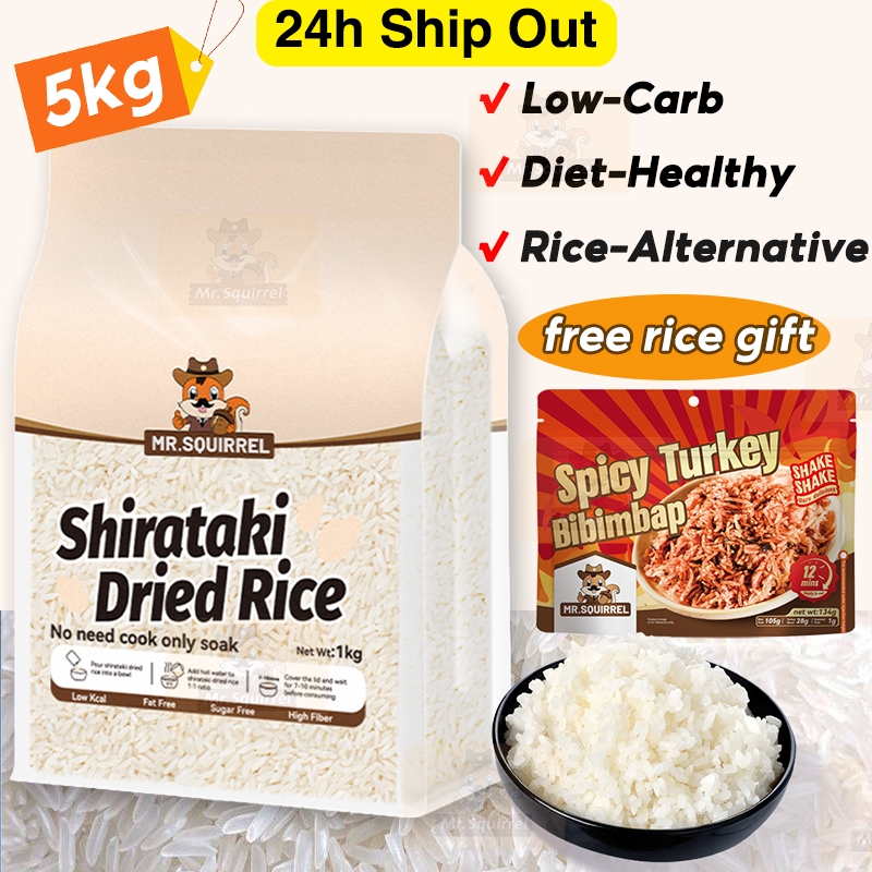 Mr.Squirre 5KG Organic Dried Shirataki Rice / Konjac Keto Low Carb ...