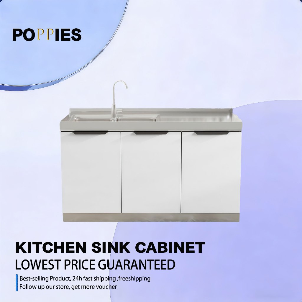 POPPIES Kitchen Cabinet/Sink Cabinet/Stove Cabinet Stainless Steel ...