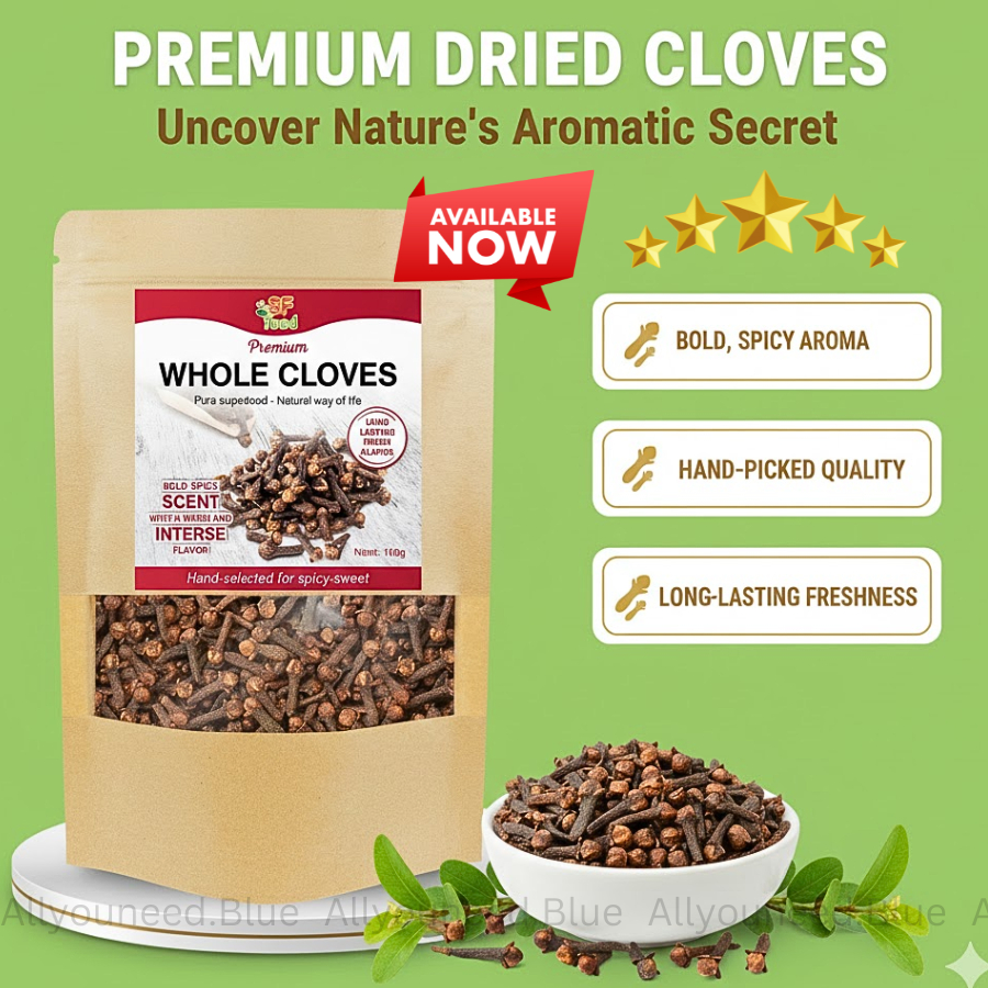 Natural Whole Cloves 100g – Fresh, Aromatic Spice for Cooking, Baking ...