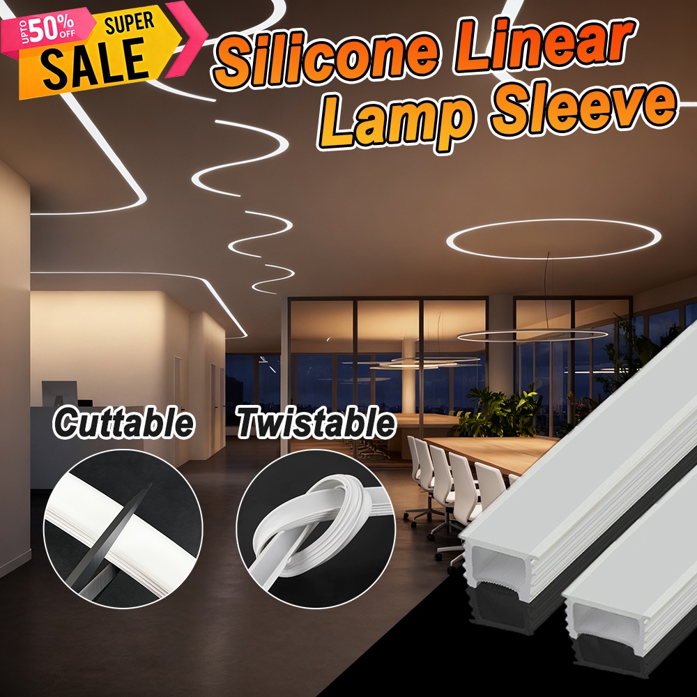 10M Flexible silicone linear led channel embedded Tube LED Neon Light ...