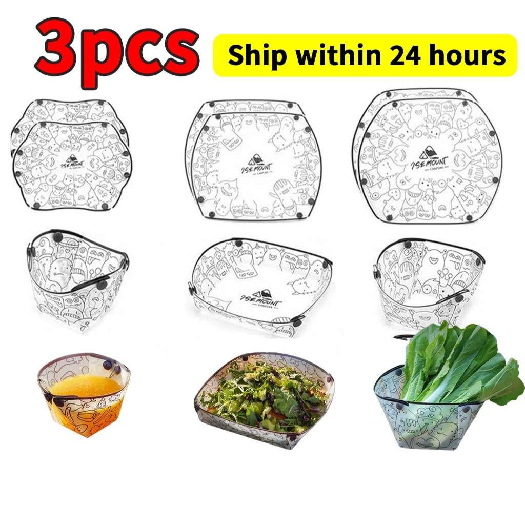 3-in-1 Collapsible Bowl-Cup-Plate Set – Shockproof & Heat-Resistant New ...