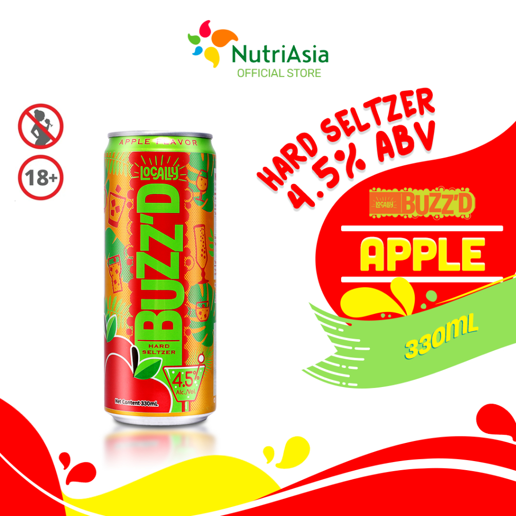 Locally Buzz'd Apple Flavor Hard Seltzer 330ml | Shopee Philippines
