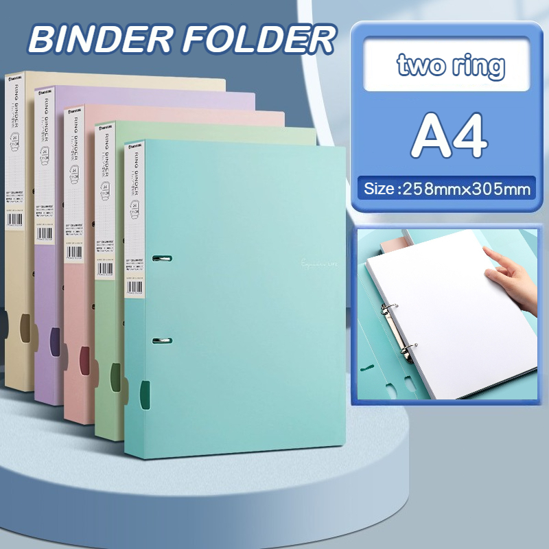 2 Ring Binder Folder File Organizer A4 Binder Paper Document Organizer ...