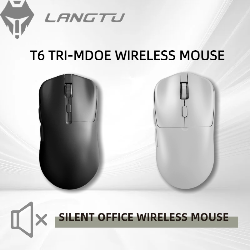 LANGTU T6 2.4G Bluetooth Wired Tri-Mode Wireless Mouse 66g lightweight ...