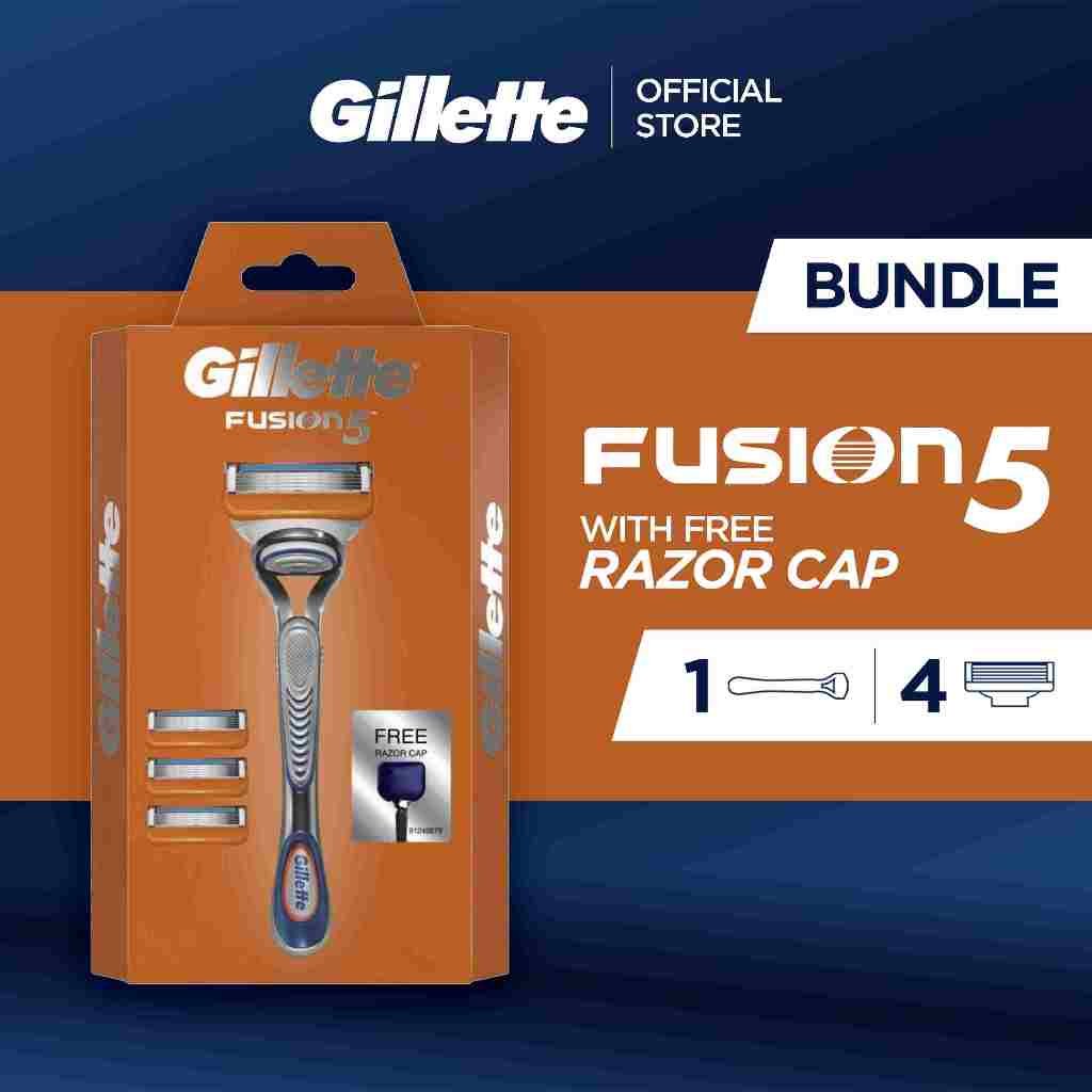 Gillette Fusion 5 Premium Razor Bundle Pack (Shaving Handle + 4 Refills ...