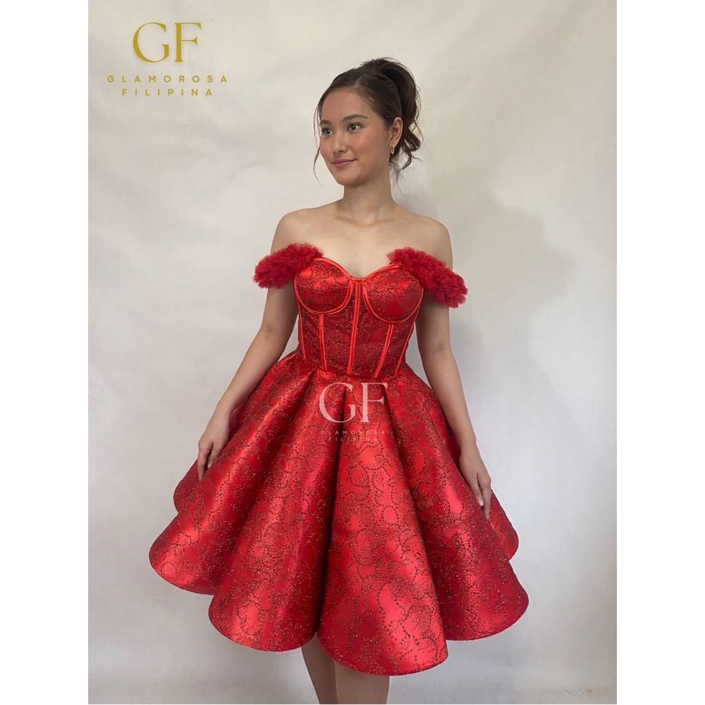 See-Through Corset Umbrella Cocktail Dress for JS Prom | Glamorosa Filipina  | Shopee Philippines