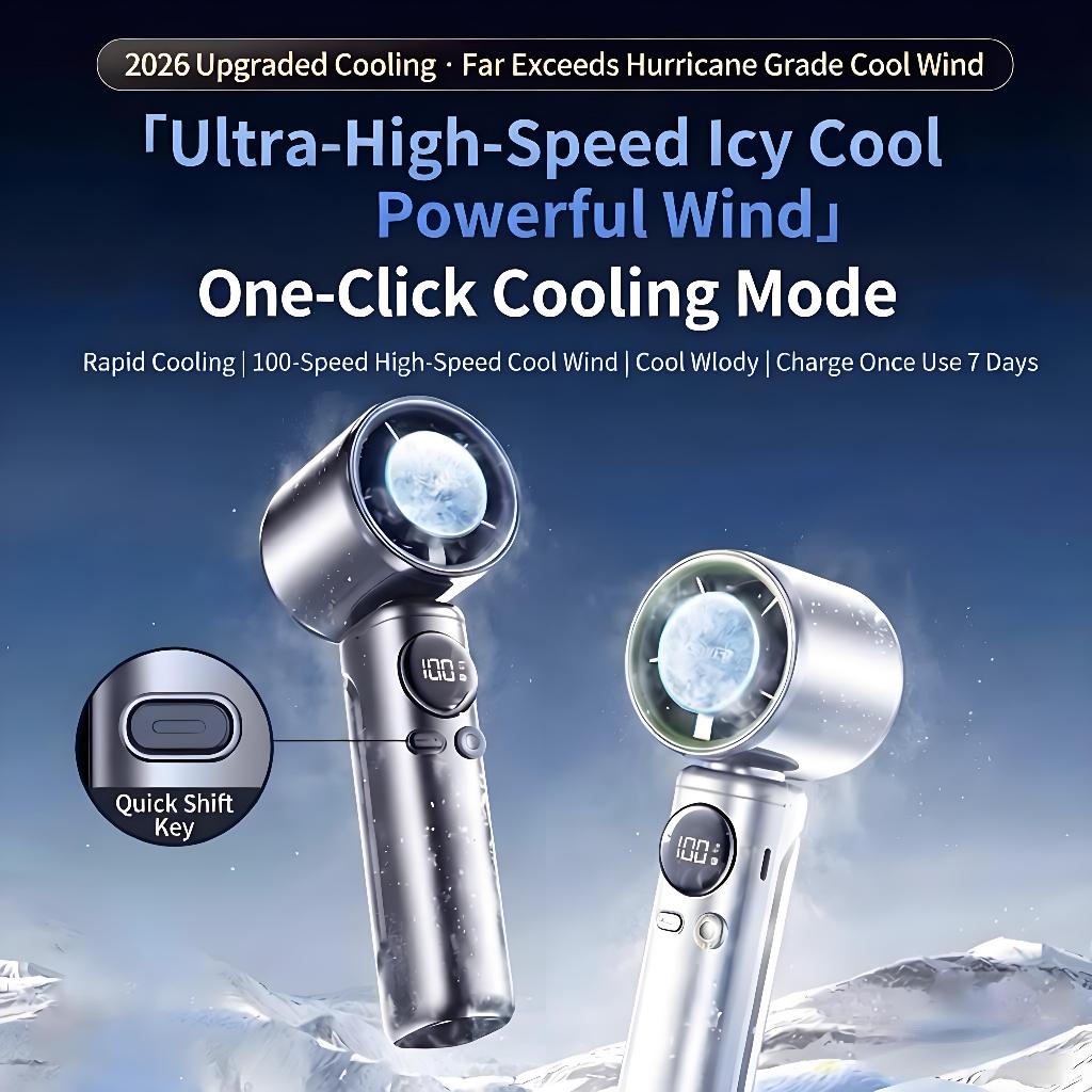 Handheld Fan Mini Portable Jet Fan Rechargeable Usb Fan With 100 Levels ...