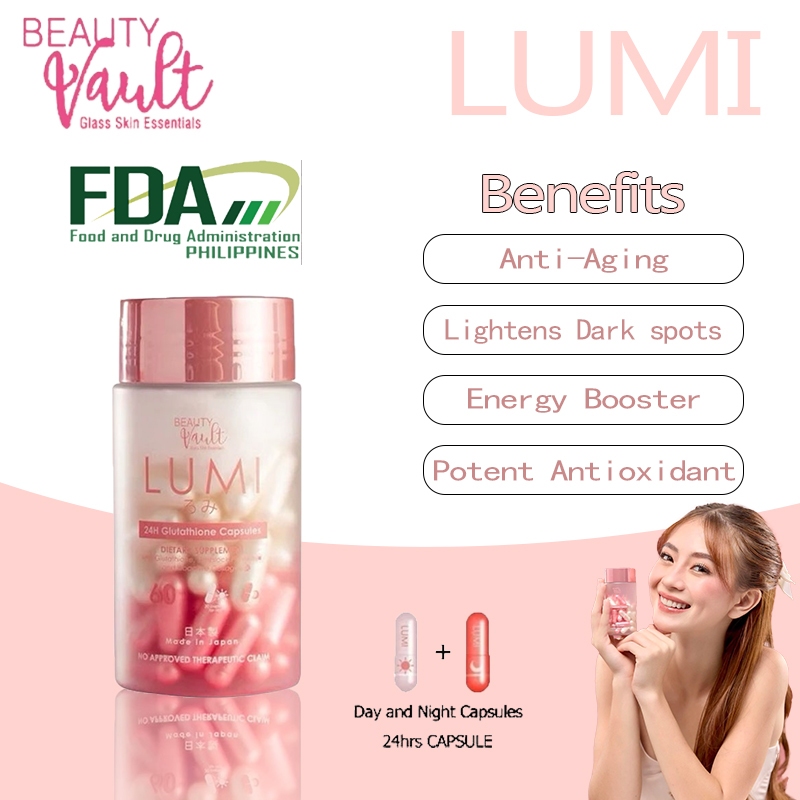 LUMI Glutathione Beauty Vault Glass Skin Maymay Entrata Collagen Japan Made  Effective Whitening Face | Shopee Philippines
