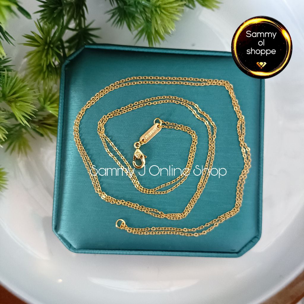 SOS Dainty Double Chain necklace stainless steel l au750 | Shopee ...