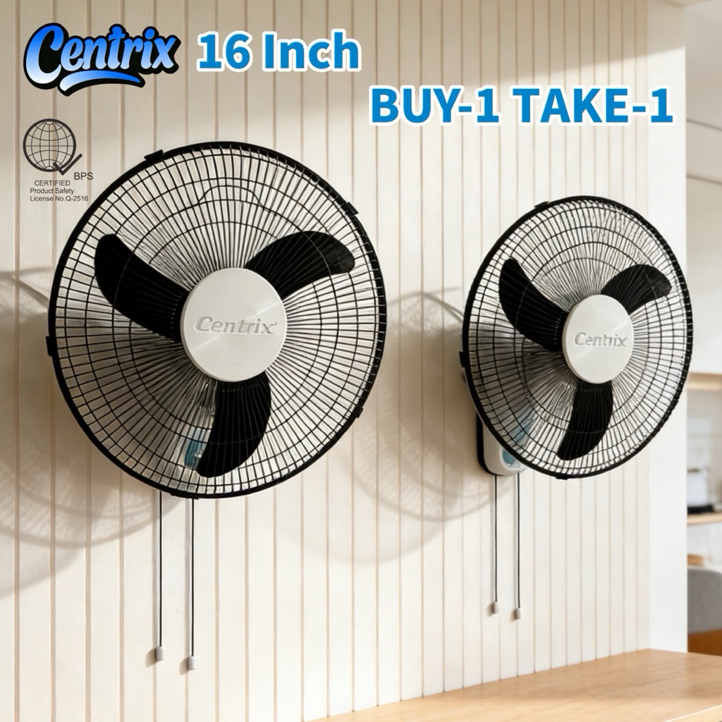 COD Centrix Wall Fan Buy-1 Take-1 Electric Fan 16-inches Imported motor ...