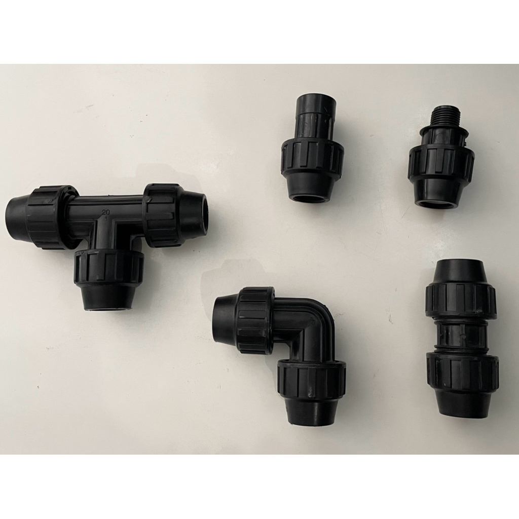Compression Fittings 1/2” (20mm) Elbow, Coupling, Tee, Male and Female ...