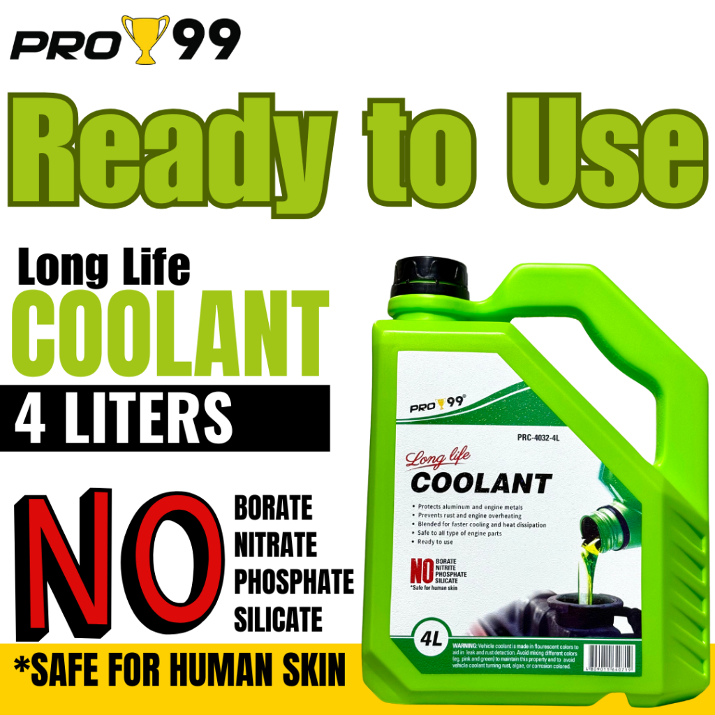 PRO99 Green Long Life Radiator Coolant 4 Liters Ready to Use High ...