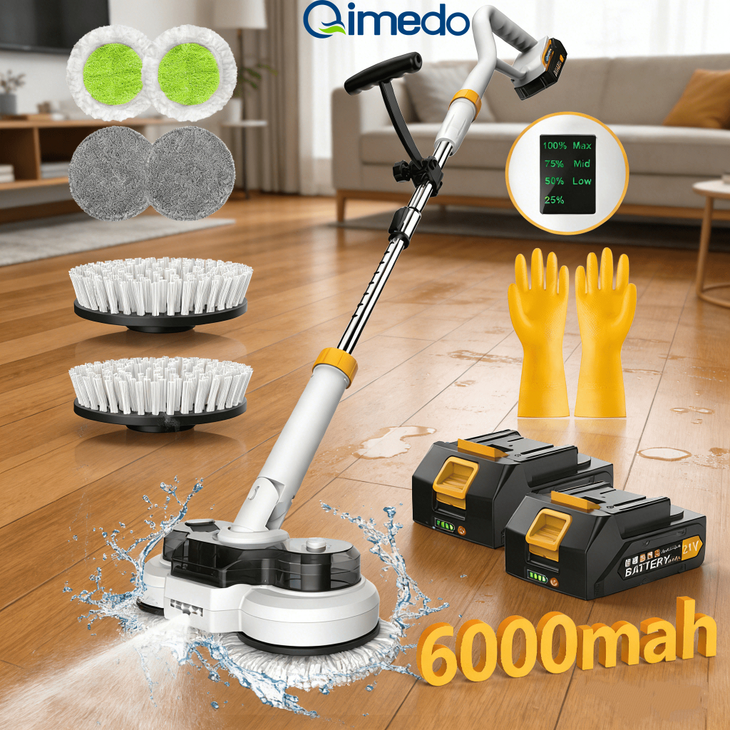 Electric Self Wash Spin Mop 6000mAh Smart Cleaning Mop Led Light ...