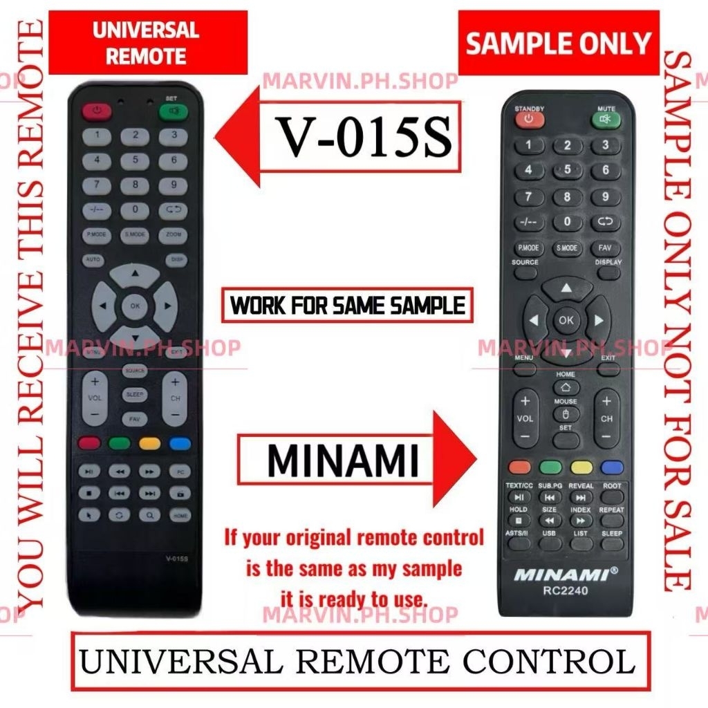 Remote Control for MINAMI Universal Smart tv Remote Na Gagana Sa Tv Mo ...