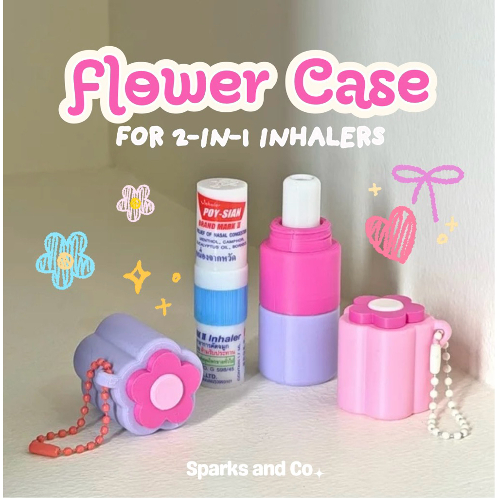 New Flower Case Inhaler Keychain (Case Only) – Fits Poy Sian and Pastel ...