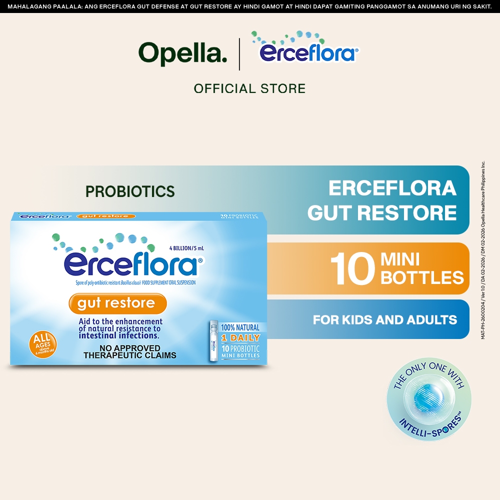 Erceflora Gut Restore Probiotic Gut Balance Support Supplement For Kids ...